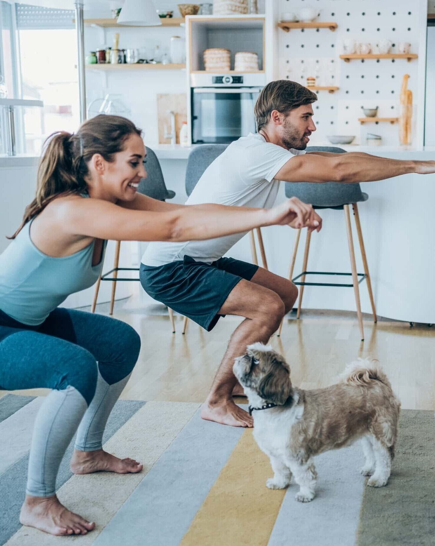 Personal training at home with Holly Roser Fitness.